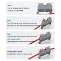 Wire Connector KV2.5 Direct Insertion Quick Terminal Block Rail Type Instead Of UK ST PT SAK Docking For Parallel Connection. 