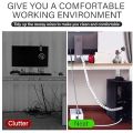 "Spiral Cable Wrap Wire Organizer  Flexible Plastic Sleeve for Cable Management. 