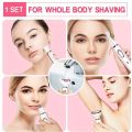 4 In 1 Electric Lady Shaver, Body Hair Removal Epilator, Painless Cordless Trimmer Razor, Gifts For Women. 