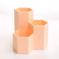 Multi-functional Pen Holder Simple Frosted Honeycomb Pen Holder Large Capacity Desk Stationery Storage Box Office Accessories. 