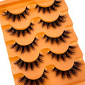 New Cat Eye Lashes 5D Fluffy Faux Mink Lashes 8D Volume Wispy Long Lashes Fake Eyelash Russian Strips 5 Pairs Pack Makeup. 