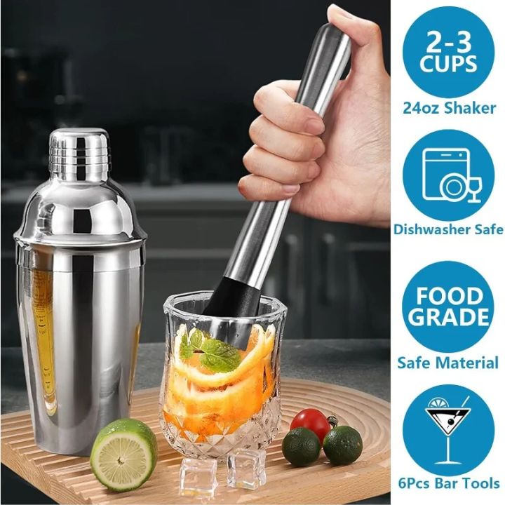 Stainless%20Steel%20Cocktail%20Shaker%20Set%20with%20750ml%20Mixing%20Glass,%20Strainer,%20Muddler,%20Mixing%20Spoon,%20Pour%20Spout,%20for%20Home%20Bar%20-%20Image%204