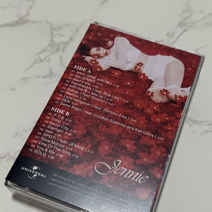 JENNIE%20Kim%20Jennie%20Solo%20Album%20Ruby%20Korean%20Music%20Cassette%20Brand%20New%20Unopened%20With%20Lyrics%20Booklet%20Collectors%20K%20Pop%20-%20Image%204