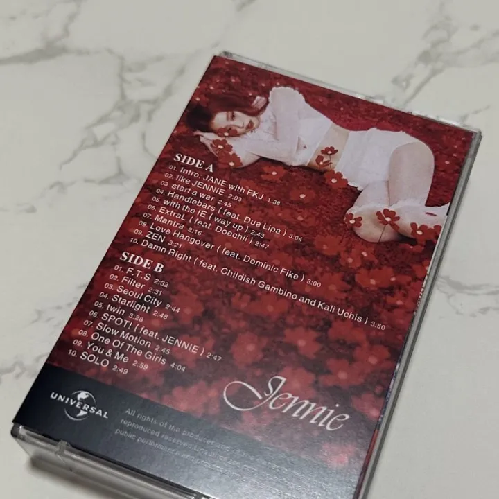 JENNIE%20Kim%20Jennie%20Solo%20Album%20Ruby%20Korean%20Music%20Cassette%20Brand%20New%20Unopened%20With%20Lyrics%20Booklet%20Collectors%20K%20Pop%20-%20Image%204