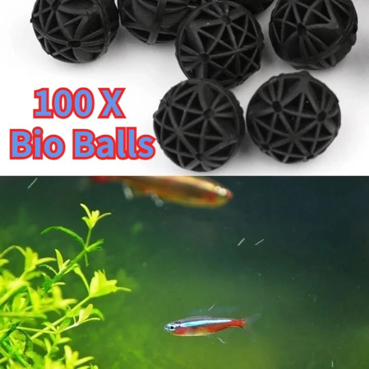 Bio Ball Fish 50/100Pcs Home Aquarium Pond Bio Balls 16mm Fish Tank Filter Media ...