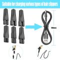 LISI 8 PCS Power Cord 5V Universal Replacement Charger USB Adapter for All Kinds Hair Clippers Beard Trimmers Shavers Desk Lamps.
