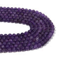 Natural Stone Amethysts Crystal Beads Round Loose Spacer 5A Bead For Jewelry Making Diy Bracelet Necklace Accessroy Finding 15".