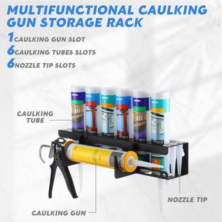 New Caulk Tube Holder Metal Grease Tube Rack Wall Mounted Sealant ...