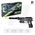 007A PUBG Style Toy Gun with Detachable Suppressor | Spring Powered 6mm BB Toy Gun with Pull Back Action | Realistic Design Outdoor Shooting Toy for Kids and Adults | Safe Practice Toy Gun for Fun Play | Suitable for Ages 8+. 