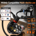 NEW 8D Surround Sound Gaming Earphones Type C&3.5mm Wired In Ear Earbuds Headphones Sports Gamer Headset for With HD Mic.