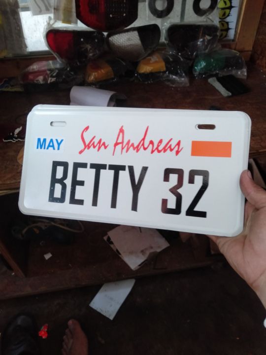 attitude car number and name plate
