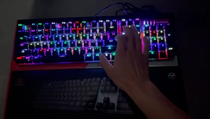 Mechanical Keyboard ARGB Motospeed CK104 RGB LED Backlit Wired Mechanical Gaming Keyboard, 104 Keys Hot-Swap Mechanical Keyboard RGB colors w/Aluminum Base, Upgraded Socket and Noise Absorbing Foams, Soft Tactile Red Switch programmable