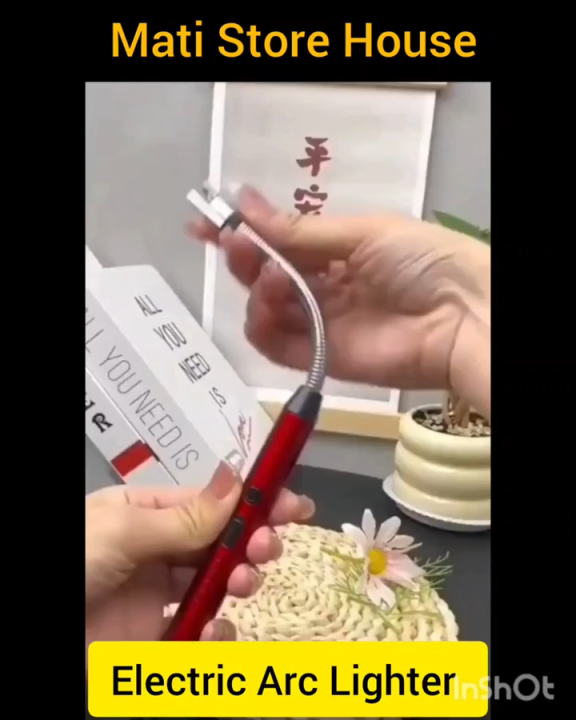 Kitchen Lighter Windproof Flameless Plasma Arc Electric Long Neck Lighter for Gas Stove, Candle & BBQ