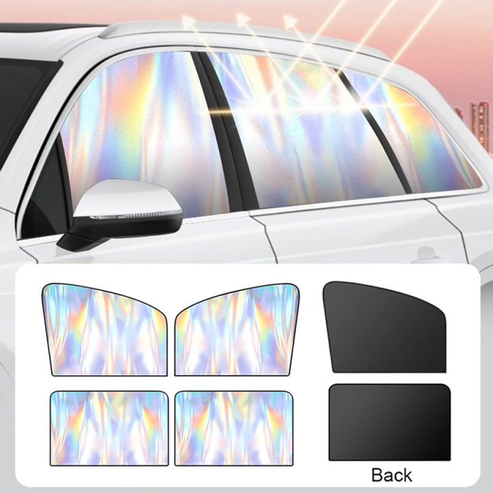 Car Sunshade, UV Protection Curtain Car Trunk Organizer Backseat Storage Bag High Capacity Multi-use Oxford Car Seat Back Organ