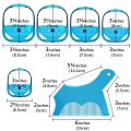 6pcs Beard Shaping Kit – 5 Size Beard Templates & 1 Multifunctional Styling Comb for Perfect Grooming (Blue & Transparent). 