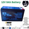 12V 9Ah Battery For Ups, Spray Machine,  Dc Fan, Dc Light, Dc Motor Etc / Power Zone 12 Volt 9Ah Battery. 