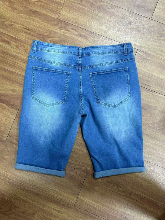 Summer%20Men's%20Retro%20High%20Waist%20Denim%20Shorts%20Hole-Punched%20Straight%20Leg%20Stretchy%20Casual%20Jeans%20Blue%20Black%20American%20Style%20Male%20Pants%20-%20Image%204