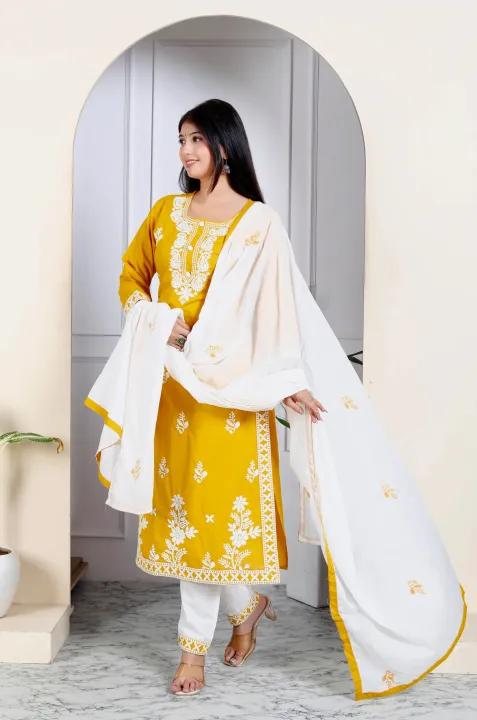 Pure%20Cotton%20Lucknowi%20Suit%20with%20Beautiful%20Work%20on%20Salwar%20Kameez%20Kurti%20-%20Image%206