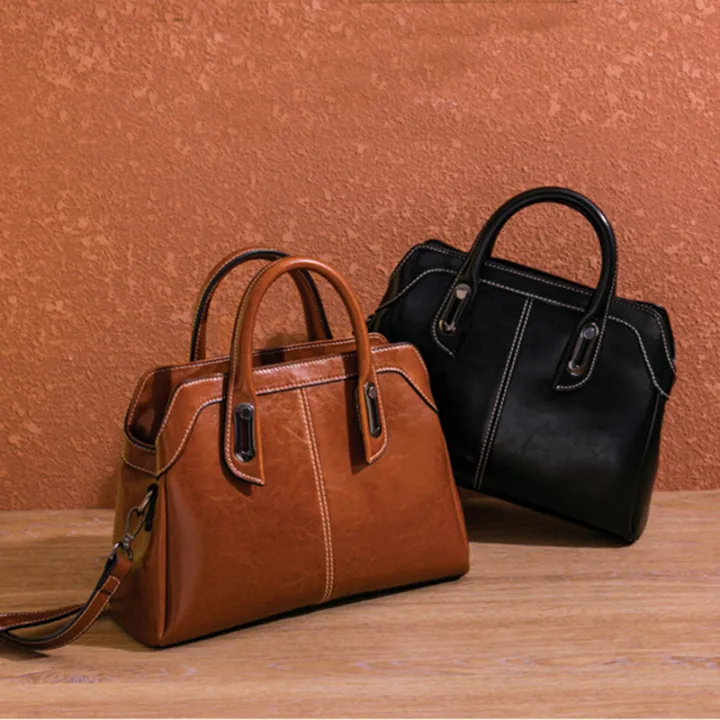 Genuine%20Leather%20Women%20Handbag%20Top%20Handle%20Shoulder%20Cross%20body%20Bag%20Fashion%20Oil%20Wax%20Cowhide%20Purses%20and%20Handbags%20Messenger%20Tote%20Bags%20-%20Image%202