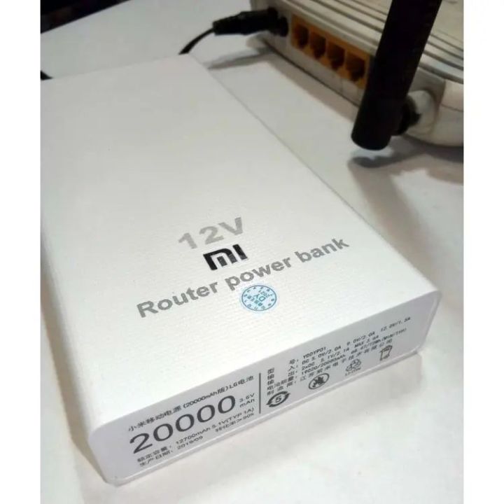 12v Power Bank with Free 12 volt  2 amp Adapter/charger /UPS/Power Backup/Bettry BackUp, For internet Router/Modem/Fiber Internet Modem of any Brand Hawaei,Tenda,Muti Net,PTCL,Storm Fiber, Transworld,etc