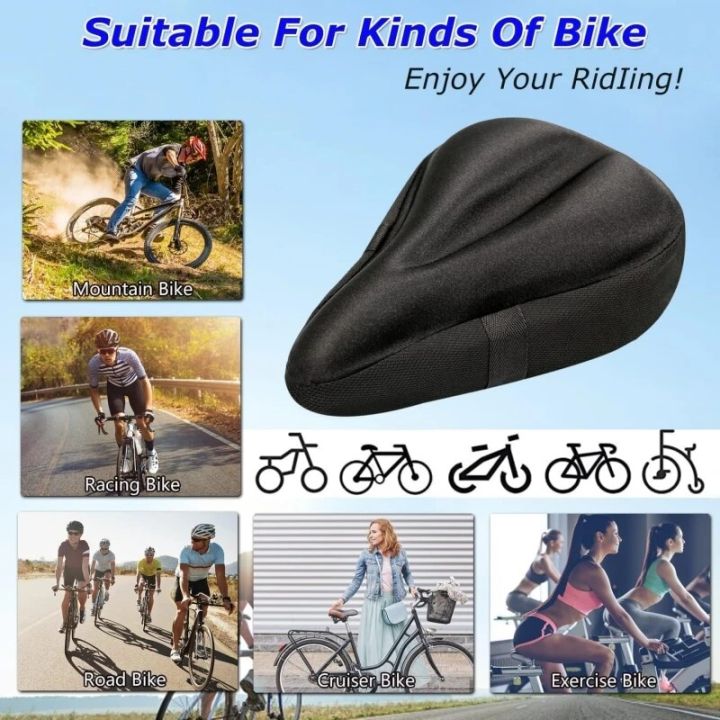 Bike%20Seat%20Cover%20Gel%20Spong%20Comfortable%20Exercise%20Bike%20Seat%20Cushion%20Cover%20Soft%20for%20Cycling%20Class%20Mountain%20Stationary%20Bikes%20-%20Image%203
