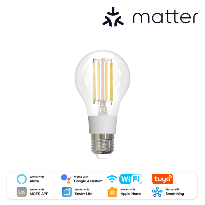 MOES%20Tuya%20Matter%20E27%207W%20Smart%20LED%20Filament%20Bulb%20806Lm%20Dimmable%202700K-6500K%20Adjustable%20White%20Voice%20Control%20Alexa%20%20Home%20-%20Image%207