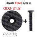 Bicycle Headset Top Carbon Fiber Cap W/ M6*30mm Titanium Screw for 1-1/8" 1-1/4" Front Fork OD2 3K Matt Stem Top Cover. 