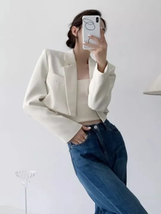 Fashion%20Women%20Short%20Blazer%20White%20Basic%20Jackets%20Top%20Elegant%20Solid%20Long%20Sleeve%20Open%20Front%20Coats%20Casual%20Short%20Outwear%20Office%20Coat%20-%20Image%202