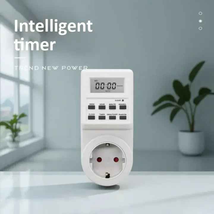 Electronic Digital Timer Switch Socket EU/UK/US/AU/FR Plug 24 Hour ...