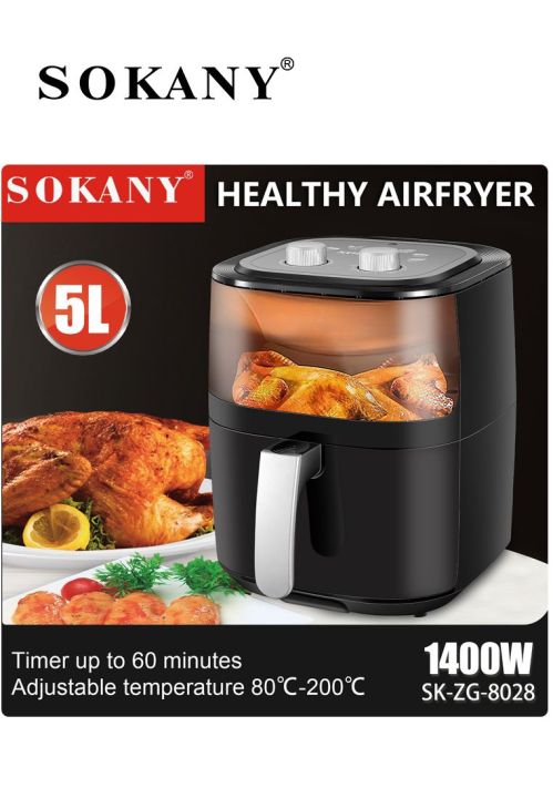 Sokany airfryer 5 Litter 1400W