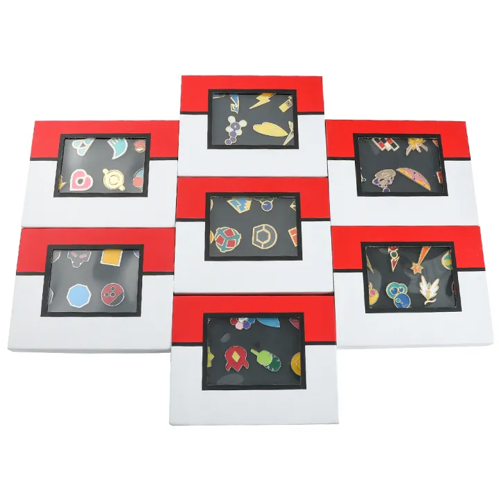 Pokemon%20Gym%20Badges%20Kanto%20Johto%20Hoenn%20Sinnoh%20Unova%20Kalos%20League%20Region%20Orange%20Islands%20Pins%20Brooches%20Box%20Set%20Pocket%20Monster%20-%20Image%202