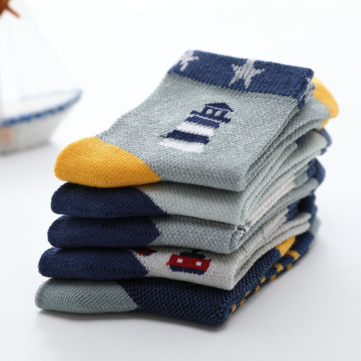 Kids%20Socks%202023%20New%20Spring%20Summer%20Cotton%20Breathable%20Mesh%20Boys%20Girls%20Socks%203-%2015%20Year%20Children%20Socks%205%20Pairs%20/%20Lot%20-%20Image%202