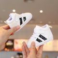 Color blocking Sports shoes Fashion 0 to 18 Month for Toddler Boys and Girls Baby Sneaker Soft PU Leather Baby Casual Shoes. 