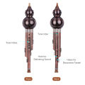 3 Tone C-Key Hulusi Gourd Cucurbit Flute Aluminum with Copper Plated Pipes Chinese Traditional Instrument Gourd Flute. 