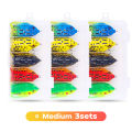 WEIHE 5pcs/15pcs Frog Fishing Bait Combo Soft Fishing Lure Kit Tackle Box Kits Pesca PVC Frogs Unit. 