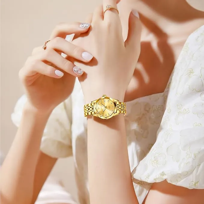 Olevs%209931%20Fashion%20Stainless%20Steel%20Imported%20Wuartz%20Movement%20Ladies%20Wristwatch%20For%20Women%20-%20Image%205