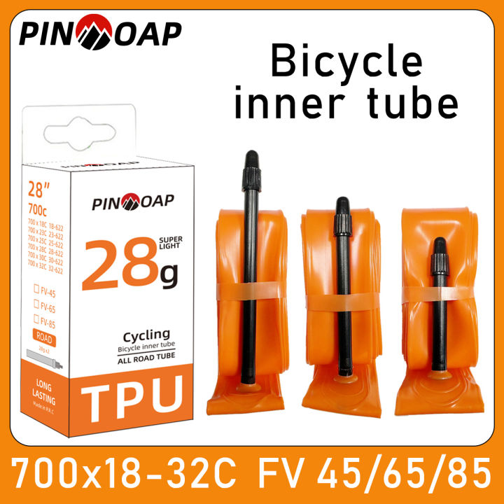 PINMOAP 1/5/10/20PCS Road Bicycle Inner Tube TPU Ultra Light 700x18/32c Inner Tube Method Air Nozzle Riding Accessories Essentia