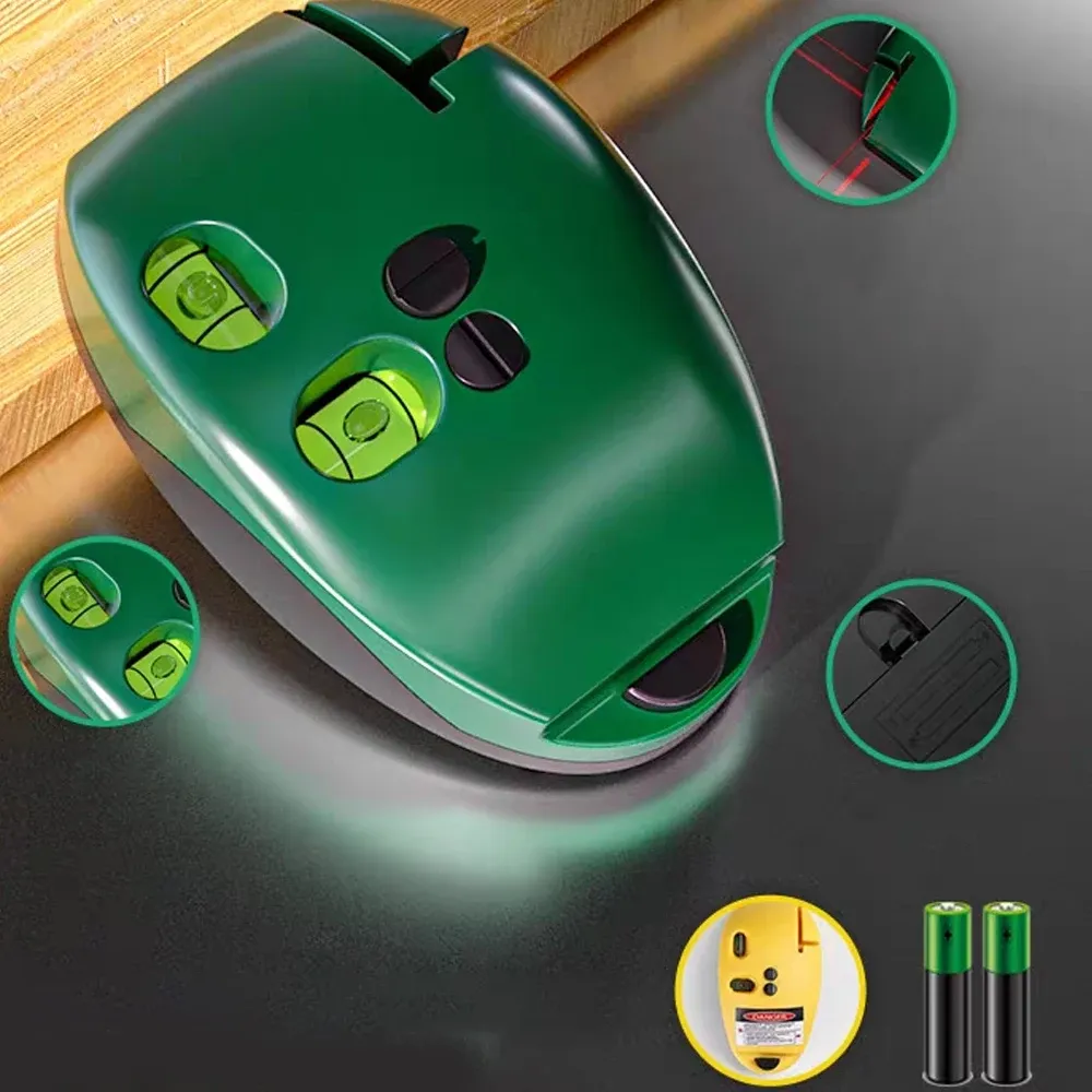 High Precision 90 Degree Infrared Laser Level Mouse Shape Portable Tool ...