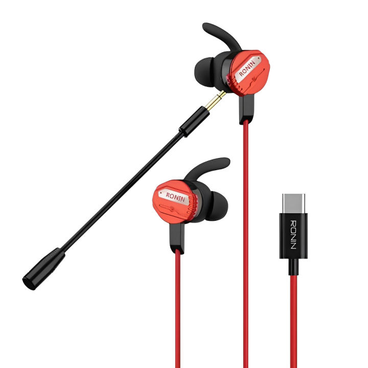 Ronin R-007 Type-C Gaming Handsfree with Microphone Hi-Fi Stereo 8D Audio for PUBG and Mobile Gaming