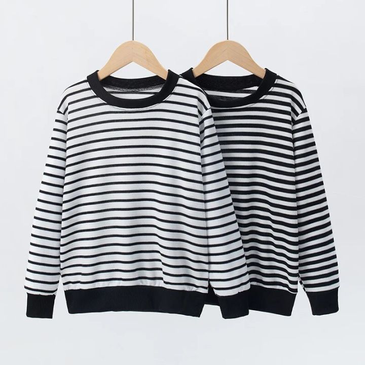 Spring and Summer Kids Hoodie Boys and Girls Comfortable Striped Blouse