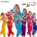 Kids Belly Dance Costumes Set Oriental Dance Girls Belly Dancing India Belly Dance Clothes Bellydance Child Kids Indian 6 Colors.