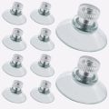 10 Pcs Clear Suction Cups PVC Vacuum Suction Cup Holder Plastic Suction Cups with Screws for Bathroom Kitchens Offices. 