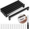 6pcs Square Furniture Hardware Cabinet Handle Stainless Steel Door Knobs Cupboard Drawer Pulls 64mm 128mm 160mm 224mm 256mm.