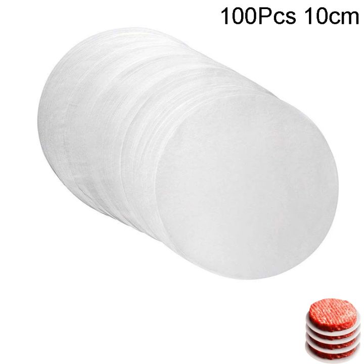100Pc%2010/11.4/15.3cm%20Hamburger%20Patty%20Paper%20-%20Wax%20Papers%20to%20Separate%20Frozen%20Pressed%20Patties%20-%20100%20Burger%20for%20Burger%20Patty%20Paper%20-%20Image%202