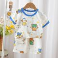 Short sleeve sets and bamboo fiber shorts for boys and girls. 