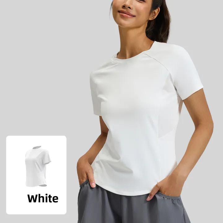 2026%20Summer%20Hot%20New%20Women's%20Sports%20T-Shirt%20Outdoor%20Running%20Short%20Sleeve%20Blue%20Crewneck%20Back%20Mesh%20Breathable%20Quick-drying%20Base%20Top%20-%20Image%207