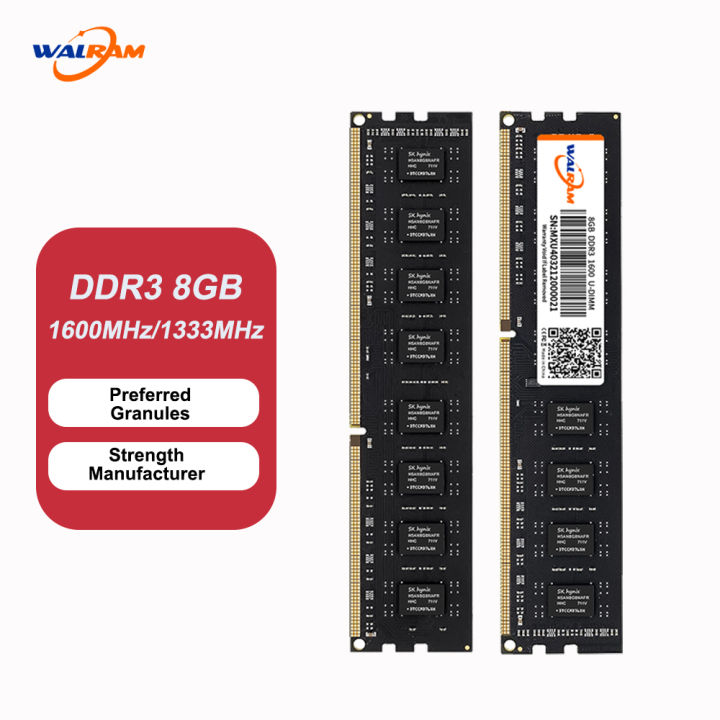 Walram DDR3 Memoria 8GB 4GB 1.5V 240pin 1600MHz PC3 Udimm DIMM Desktop ...