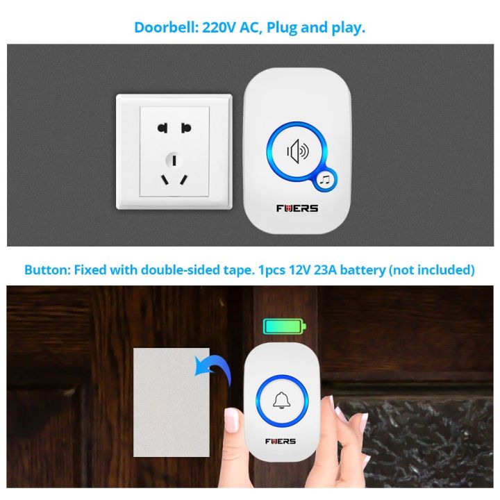 Fuers%20Wireless%20Doorbell%20Waterproof%20Welcome%20Chime%20Home%20Door%20Bell%20Intelligent%2032%20Songs%20Smart%20Alarm%20With%20Battery%20For%20Store%20Hotel%20-%20Image%203