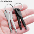 Portable Phillips Slotted Screwdriver Set Key Ring Keychain Mini Pocket Keyring Cross Screw Driver Repair Tool Gadget EDC Small. 