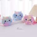 Kids Plush Cat Crossbody Bag - Cute Coin Purse for Elementary Students, Creative Cartoon for Birthday & Christmas.